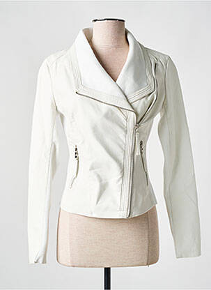 Veste simili cuir blanc SOFTY pour femme