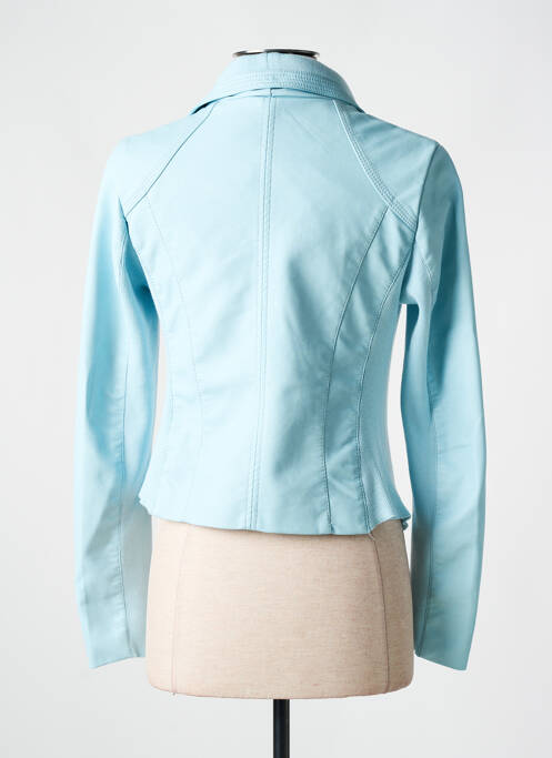 Veste simili cuir poches bleu SOFTY femme