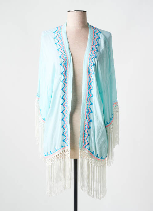 Gilet manches courtes bleu BALI SENSASI pour femme