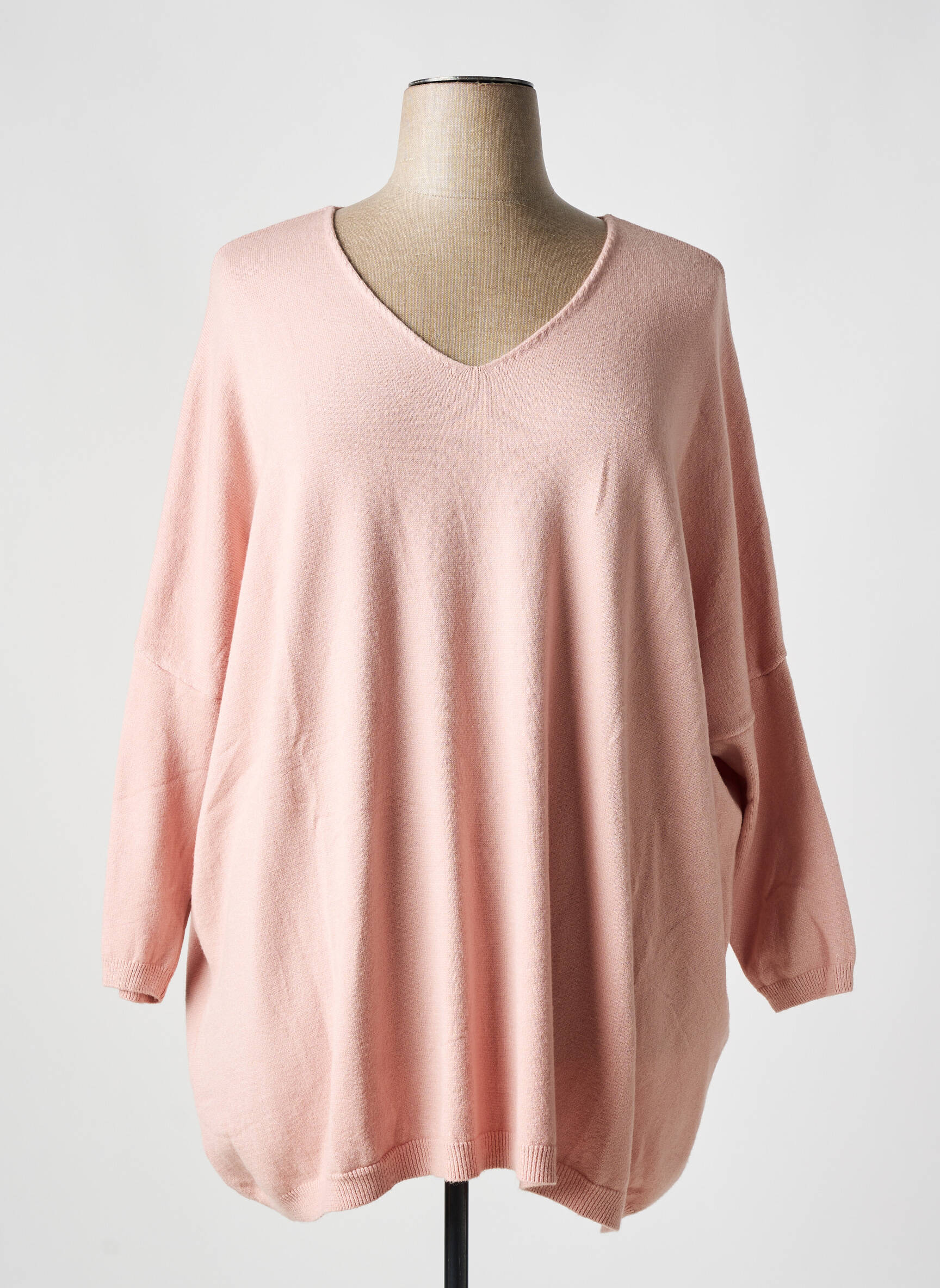 Pull Vintage Courrèges Rose Poudré - Col Rond, Taille 40, Occasion Très Bon état