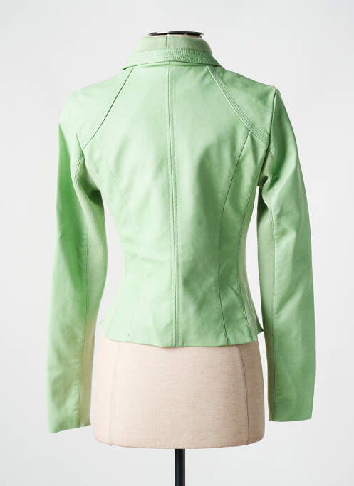Veste simili cuir vert SOFTY pour femme