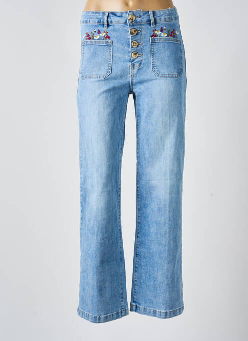 Jeans coupe droite bleu ONADO pour femme
