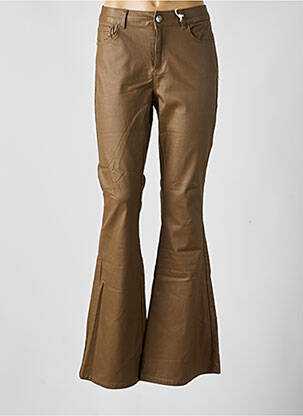 Pantalon flare stretch taille normale marron MONDAY PREMIUM femme