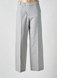 Pantalon large fermeture zippée sous rabat boutonné taille normale gris JANIS & JOHN femme