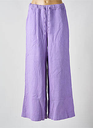 Pantalon large taille normale taille normale violet GIGI femme