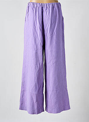 Pantalon large poches taille normale violet GIGI femme