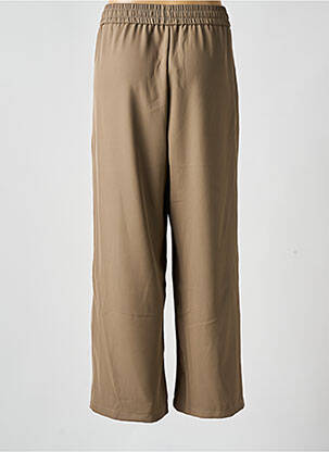 Pantalon large tissage crêpe taille normale marron JCL femme