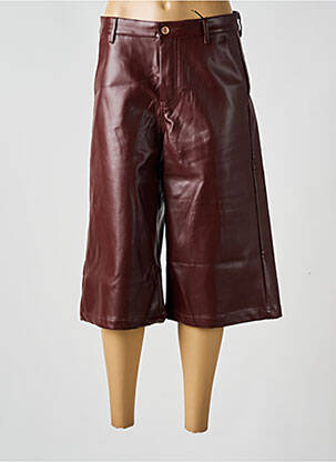 Pantacourt taille haute taille haute marron KATE DENIM femme