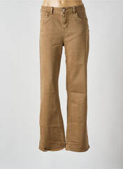 Jeans coupe droite marron KAROSTAR pour femme seconde vue