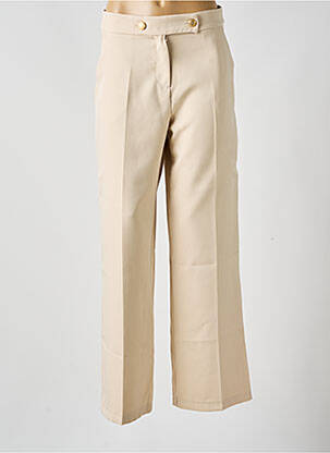 Pantalon large beige CHARMING GIRL pour femme