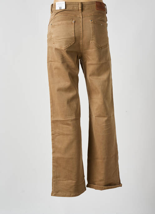 Jeans coupe droite marron KAROSTAR pour femme