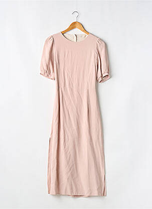 Robe longue manches courtes manches courtes rose GAÂLA femme
