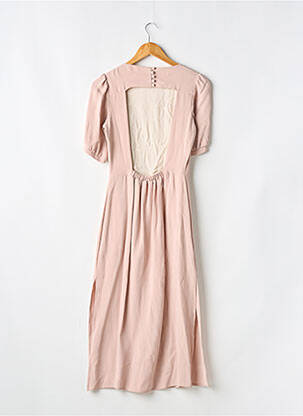 Robe longue manches courtes manches courtes rose GAÂLA femme