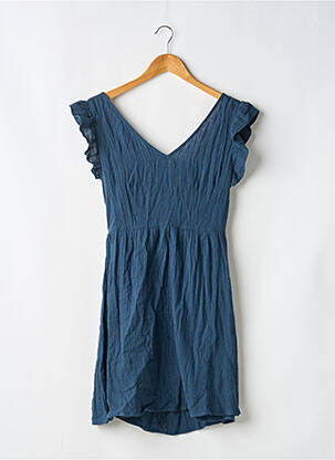 Robe courte manches courtes manches courtes bleu SANS MARQUE femme