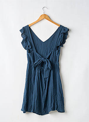 Robe courte manches courtes manches courtes bleu SANS MARQUE femme