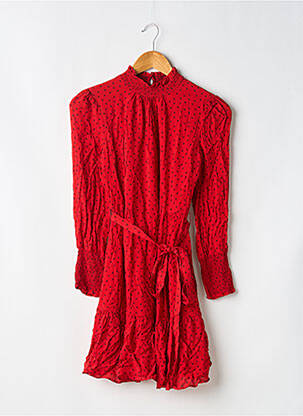 Robe courte manches longues manches longues rouge BODEN femme
