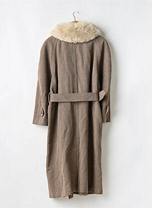 Manteau long poches sans capuche marron GEORGES RECH femme