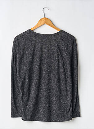 Pull tissage chiné manches longues gris ZARA femme