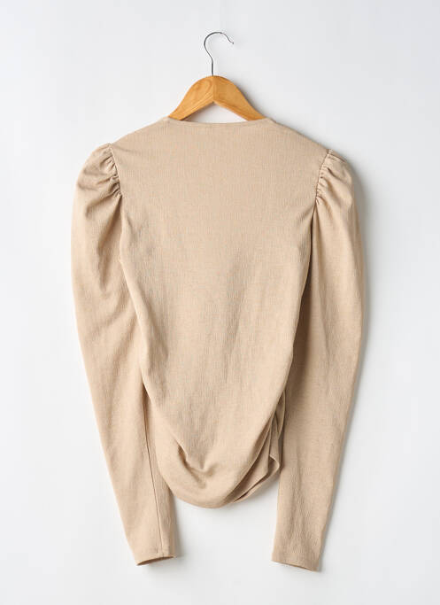 Top stretch manches longues beige H&M femme