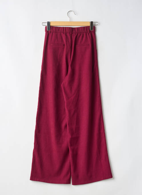 Pantalon large fermeture zippée sous rabat boutonné taille normale violet PEACE N'LOVE femme
