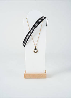 Collier matériaux métal noir TATA GISELE femme