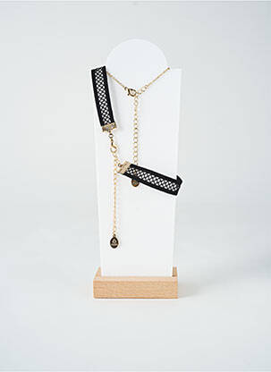 Collier matériaux métal noir TATA GISELE femme
