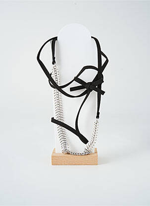 Collier matériaux métal noir TATA GISELE femme