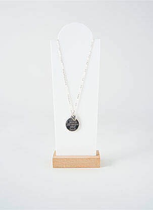 Collier ornement oxyde de zirconium argent TATA GISELE femme