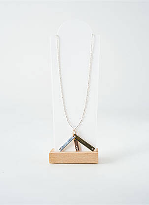 Collier ornement oxyde de zirconium argent TATA GISELE femme