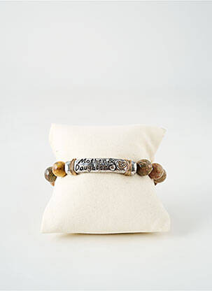 Bracelet ornement perles marron TATA GISELE femme