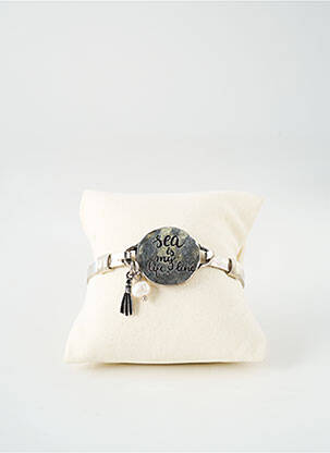 Bracelet jonc matériaux métal argent TATA GISELE femme
