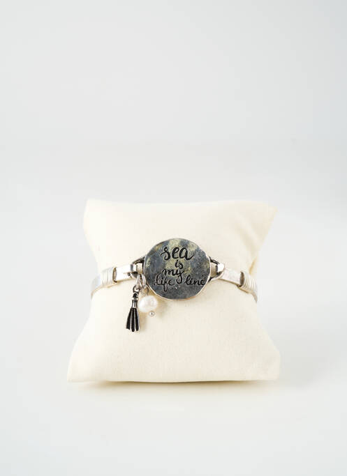 Bracelet jonc matériaux métal argent TATA GISELE femme