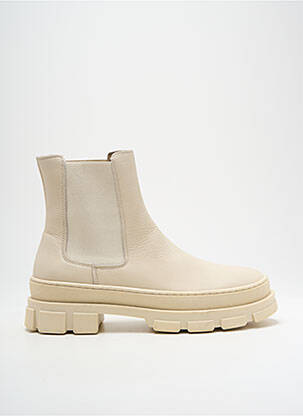 Bottines/boots talon bas talon plat jusqu'à 3cm beige LA FEE MARABOUTEE femme