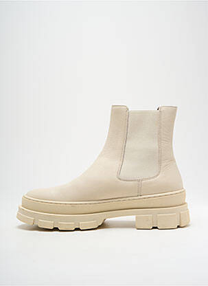 Bottines/boots talon bas talon plat jusqu'à 3cm beige LA FEE MARABOUTEE femme