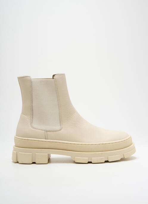 Bottines/boots talon bas talon plat jusqu'à 3cm beige LA FEE MARABOUTEE femme