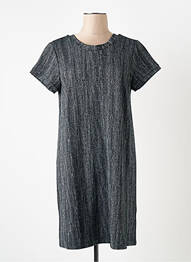 Robe mi-longue manches courtes manches courtes noir LA FEE MARABOUTEE femme