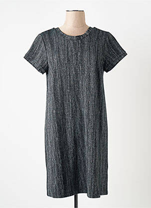 Robe mi-longue manches courtes manches courtes noir LA FEE MARABOUTEE femme