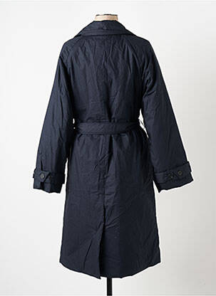 Trench tissage popeline sans capuche bleu ICHI femme