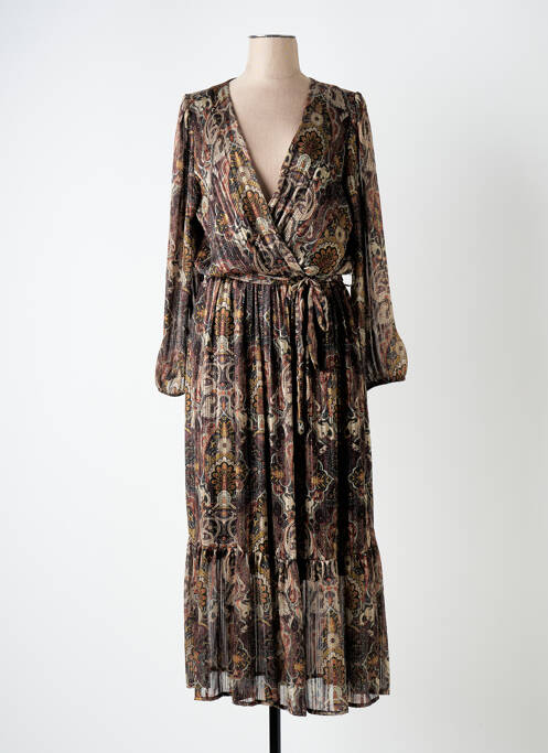 Robe longue marron LA FEE MARABOUTEE pour femme