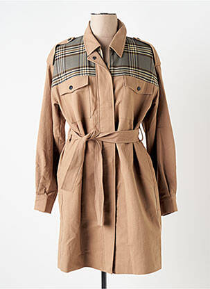 Trench poches sans capuche marron KAFFE femme