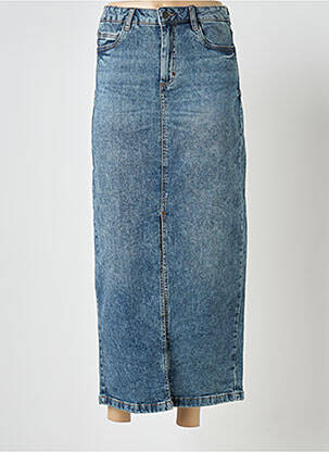 Jupe longue coupe droite bleu KAFFE femme