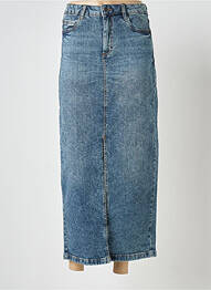 Jupe longue coupe droite bleu KAFFE femme