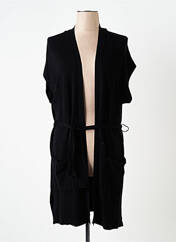 Gilet manches courtes noir KAFFE pour femme seconde vue