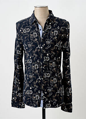 Chemise manches longues bleu SUN VALLEY pour homme