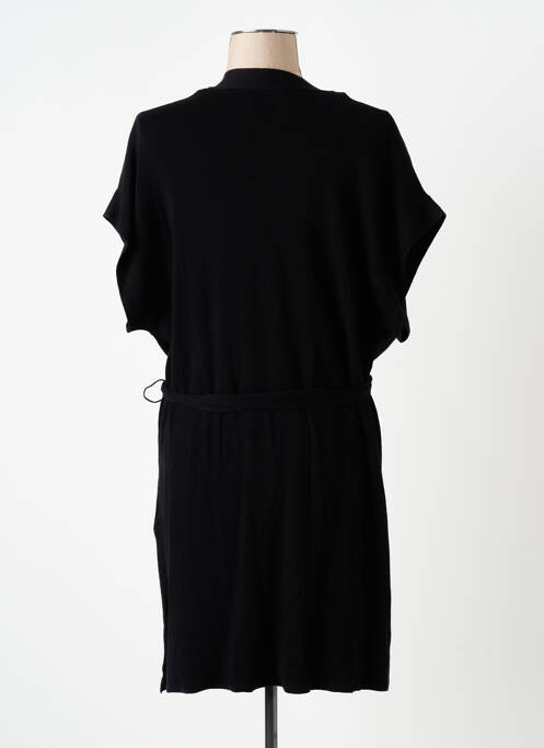 Gilet manches courtes maille fine noir KAFFE femme