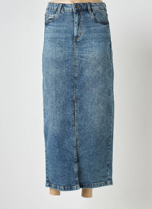 Jupe longue coupe droite bleu KAFFE femme