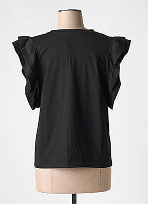 T-shirt col v manches courtes noir MCM femme
