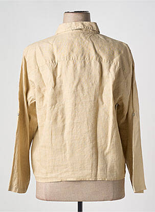 Chemisier coupe cintrée manches longues beige COPENHAGEN femme