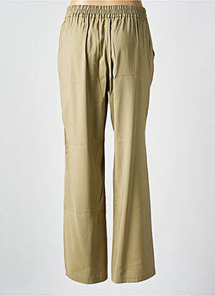 Pantalon droit tissage popeline taille normale vert B.YOUNG femme