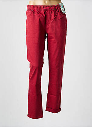 Pantalon slim taille élastique taille normale rouge S.QUISE femme